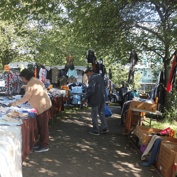 Church Road street market stalls