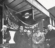 Brent North Labour Party protesting against transport cuts outside Preston Road Underground station, probably in the 1970s