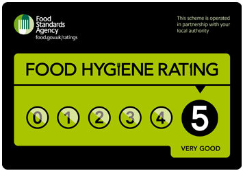 Food Hygiene Rating sticker example