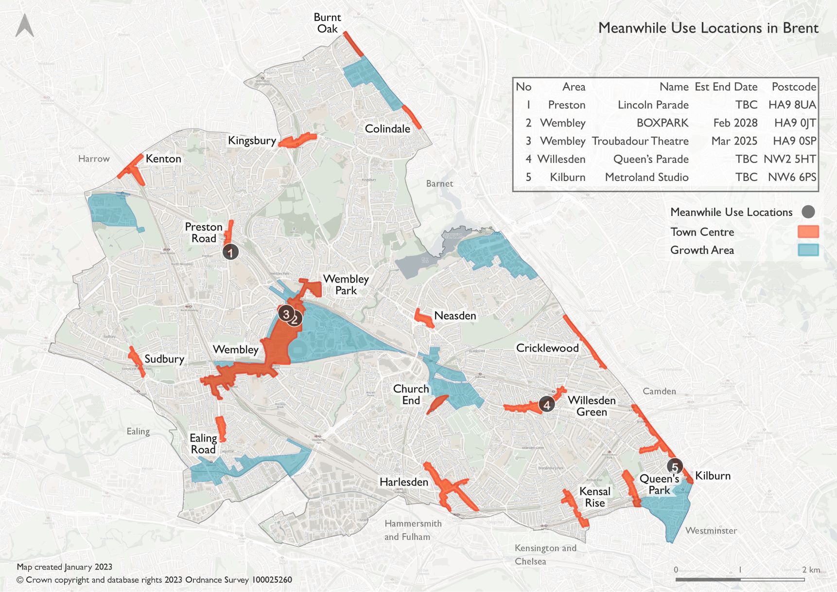 meanwhile use locations map