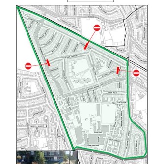 Preston Healthy Neighbourhood Map showing each closure will have planters placed in the road with associated signage. A lockable drop down bollard will allow emergency access vehicles will be able to pass through the closure. Some small changes to parking bays may be required to make room for the closure and a 20mph speed limit will also be introduced. Closures are proposed at the following locations in the area: Grasmere Avenue, Thirlmere Gardens and Glendale Gardens.