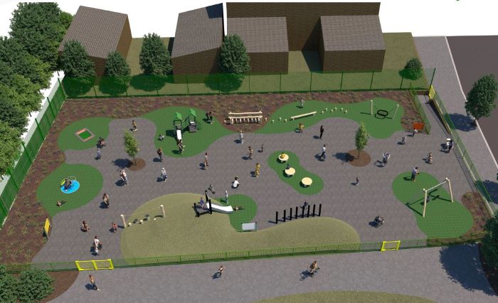 Computer generated image of the proposed improvements to Mount Pleasant 