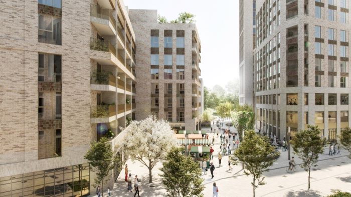 North West Quarters artist impression of blocks and footpaths