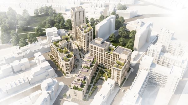 North West Quarters artist impression in birds eye view