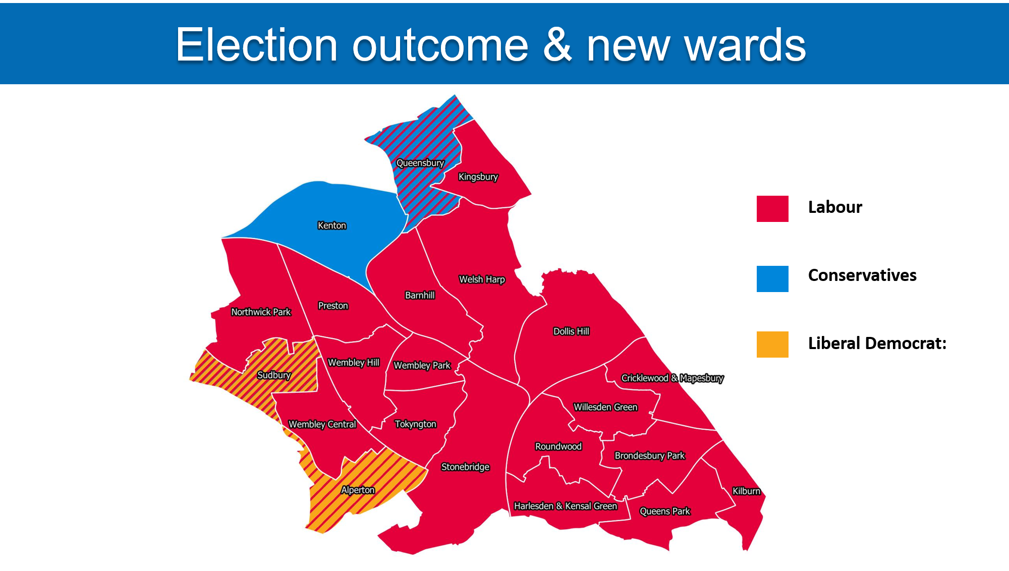 The political structure of The London Borough of Brent following the May 2022 Local Elections