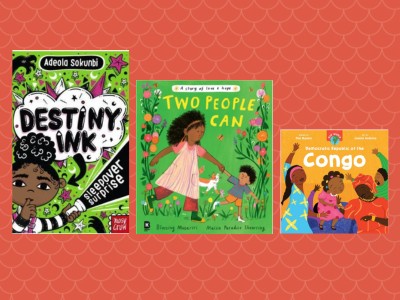 Book covers representing Black characters