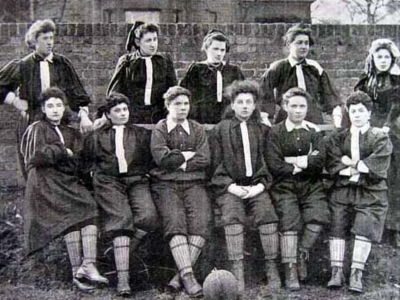 North team of the British Ladies' Football Club, the first women's football team in England, 1895.