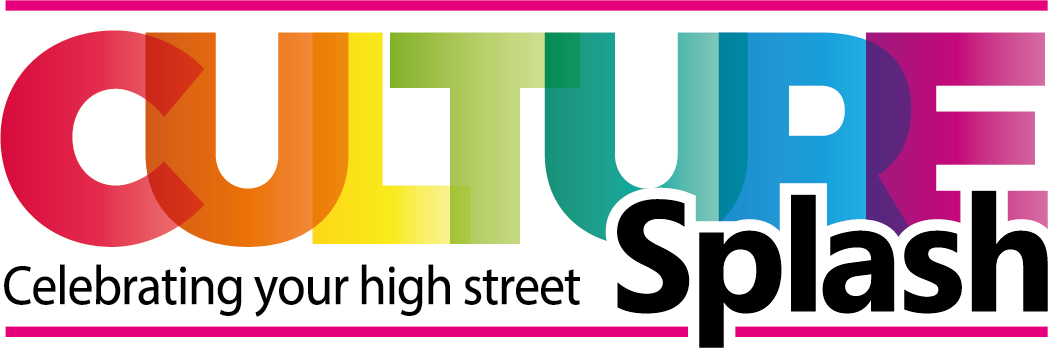 Culture Splash logo, celebrating your high street