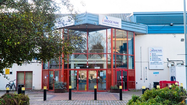 Outside of Bridge Park Leisure Centre