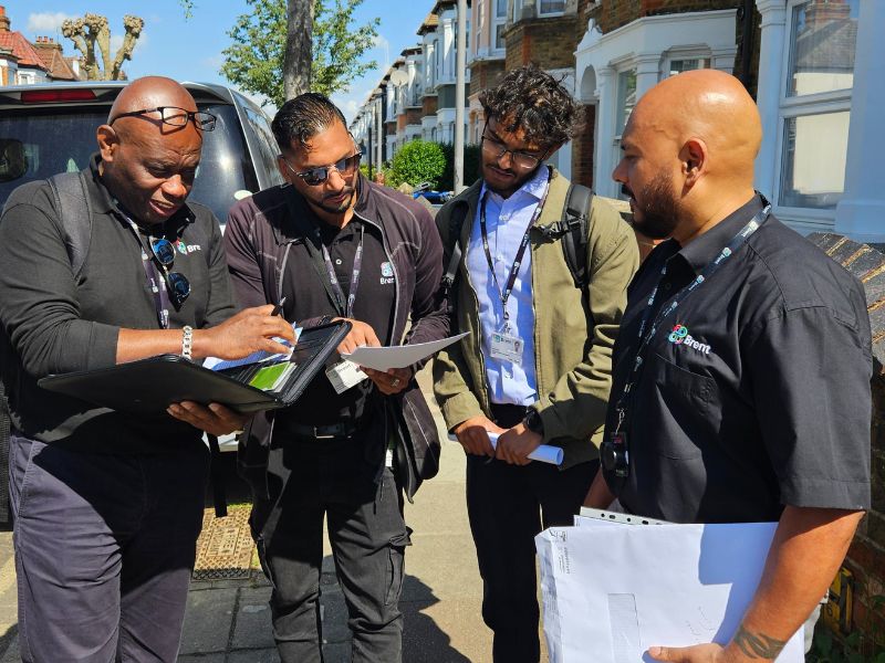 Officers gathered for enforcement patrol