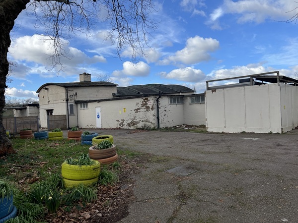 Outside of a building