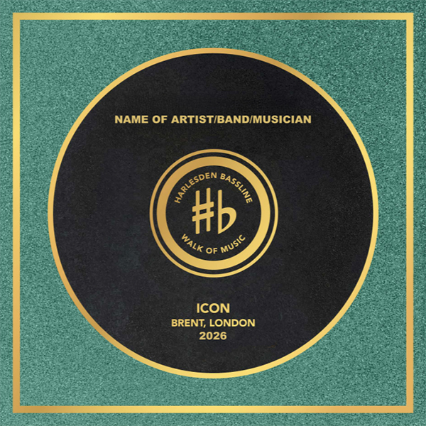 Black vinyl with Harlesden