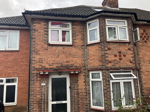 The outside of a house