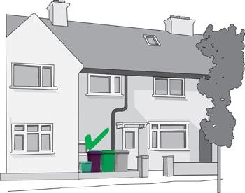 Where to put your bins a very small front garden