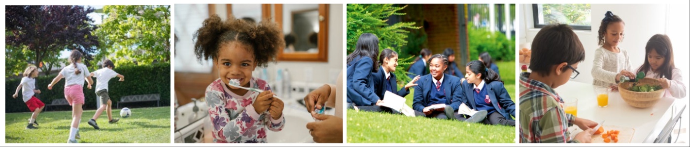 collage of images of children and young people smiling