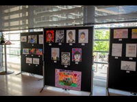 image of boards with drawing by kids