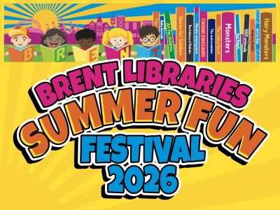 Brent Summer fun festival text with images of children and books