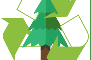 Christmas tree recycling logo